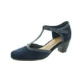 thumbnail image 1 of Easy Spirit Womens Cara Suede Slip On T-Strap Heels, 1 of 3