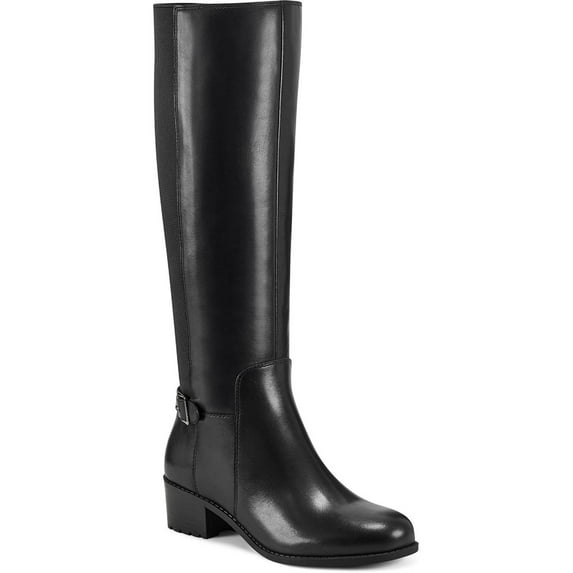 Easy Spirit Womens Chaza Leather Zipper Knee-High Boots