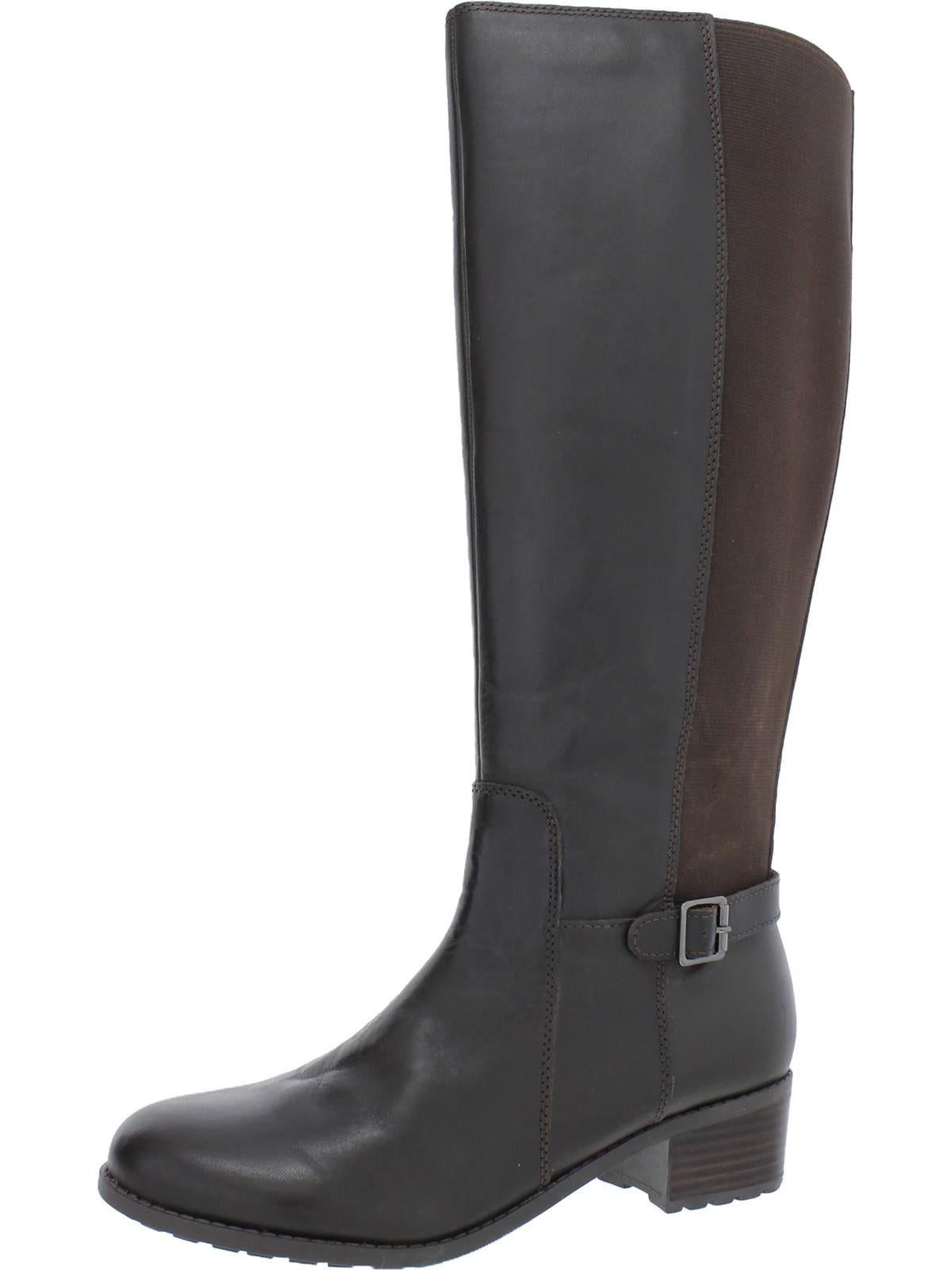 Easy Spirit Womens Chaza Leather Zipper Knee-High Boots - Walmart.com