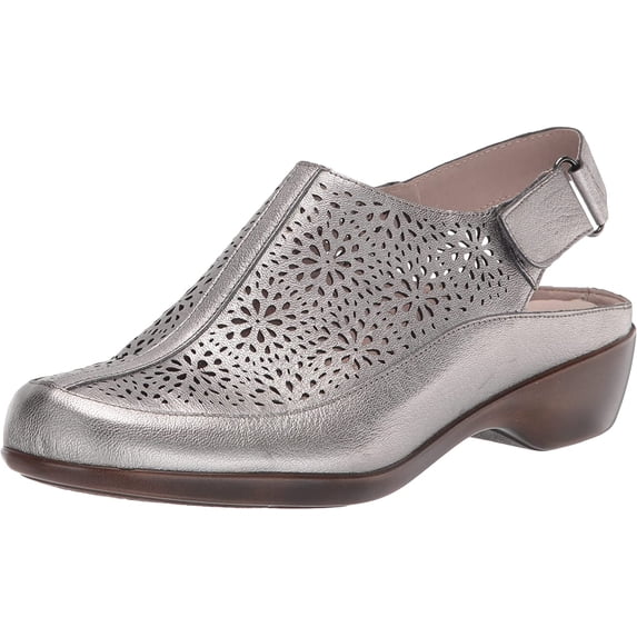 Easy Spirit Womens Dawn Clogs 9 Wide Pewter