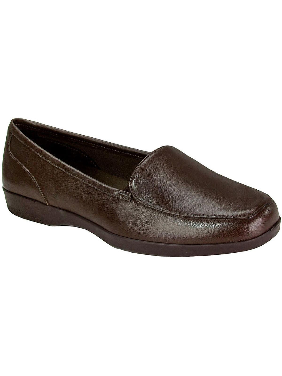 Mocassini Bassi Donna Easy Spirit Devitt19 - Marrone Scuro, Tomaia Pelle Con Inserti Elastici, Taglia 38.5 EU