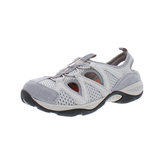 Easy Spirit Womens Earthen 10 Suede Stretch Slip-On Sneakers