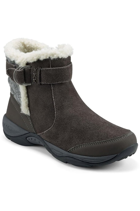 Womens Elk Suede Cold Weather Shearling Boots