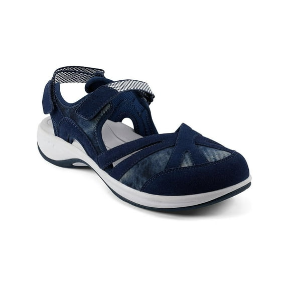 Easy Spirit Womens Esplash Leather Ankle Strap Wedge Sandals