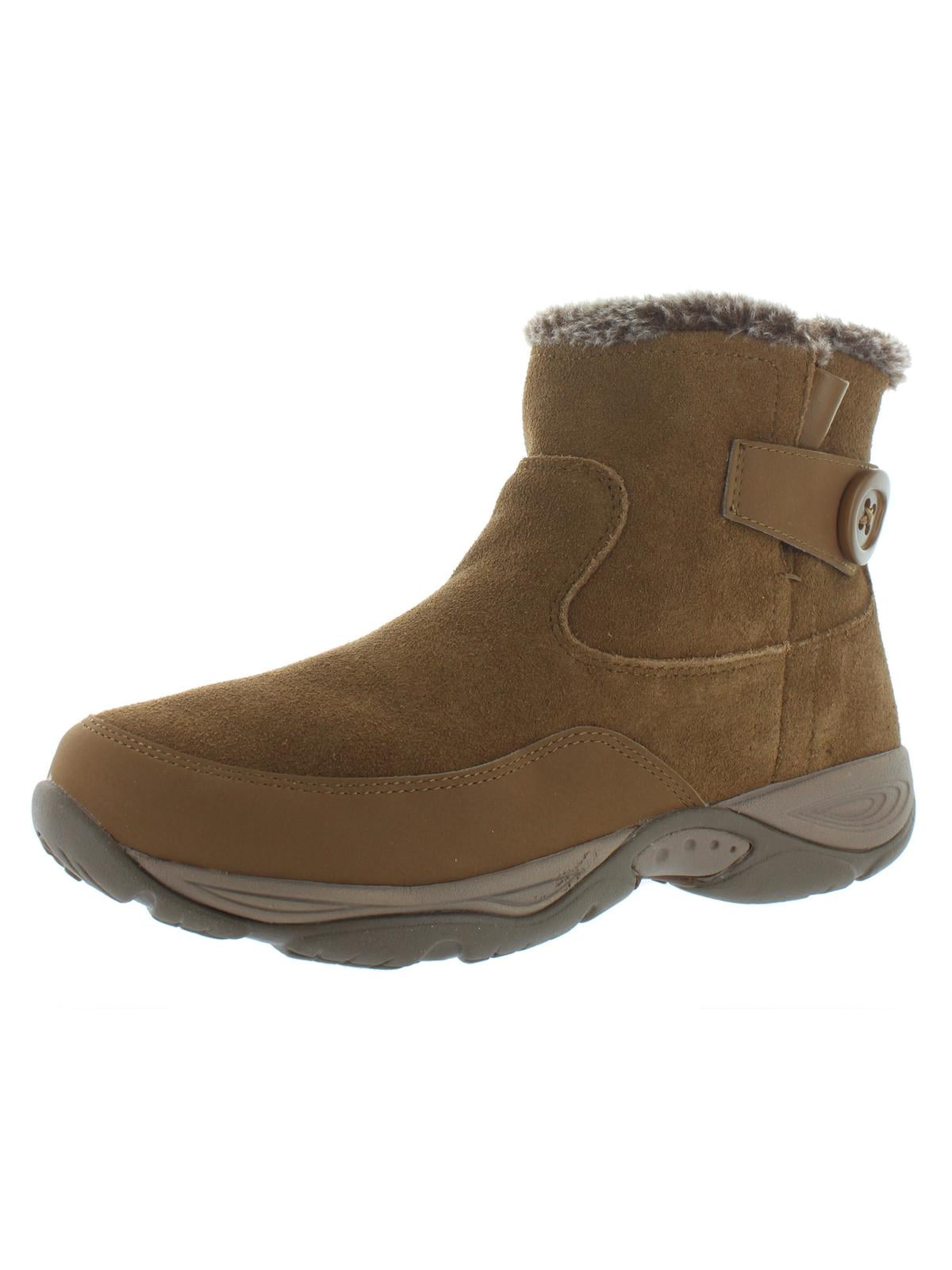 Easy Spirit Womens Excel 8 Suede Faux Fur Ankle Boots Walmart