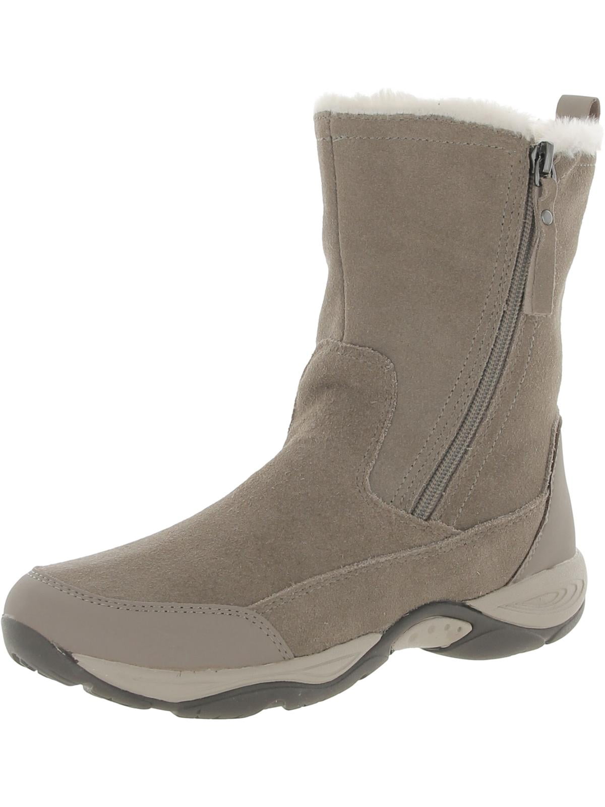 Easy Spirit Womens Exparunn Suede Faux Fur Winter & Snow Boots ...