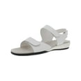 thumbnail image 1 of Easy Spirit Womens Hartwell Leather Wedge Sandals White 9.5 Extra Wide (E+, WW), 1 of 2