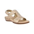 thumbnail image 1 of Easy Spirit Womens Hazel Leather Embellished Flat Sandals, 1 of 3