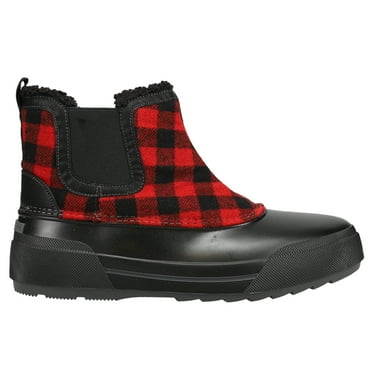 Easy Spirit Womens Icicles Plaid Round Toe Pull On Chelsea  Ankle Boots