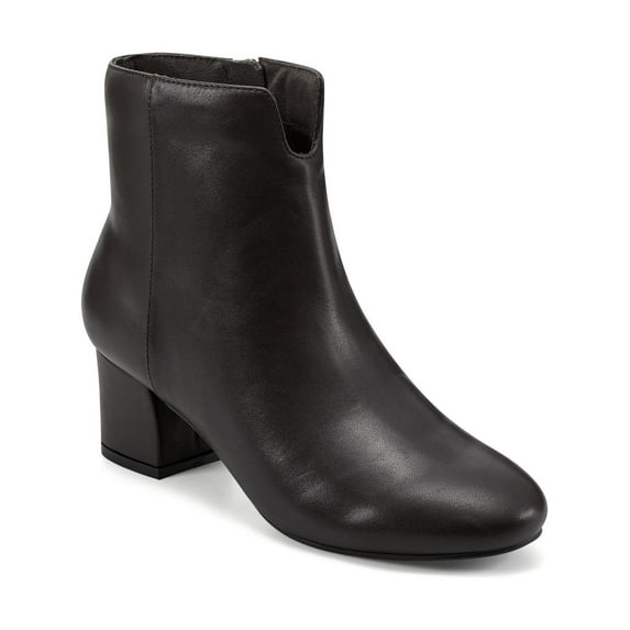 Easy Spirit Womens Karen Leather Side Zip Ankle Boots