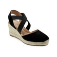 thumbnail image 1 of Easy Spirit Womens MEZA Leather Suede Wedge Sandals, 1 of 2