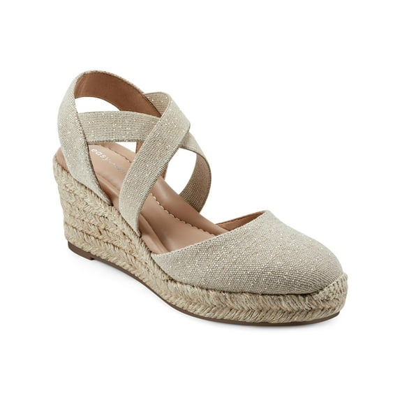 Easy Spirit Womens MEZA7 Almond toe Slip on Wedge Sandals
