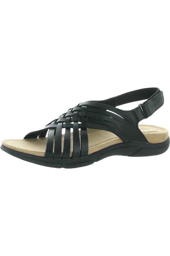 Womens Mar Leather Slingback Flat Sandals