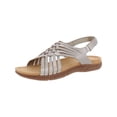 thumbnail image 1 of Easy Spirit Womens Mar Leather Slingback Flat Sandals, 1 of 3