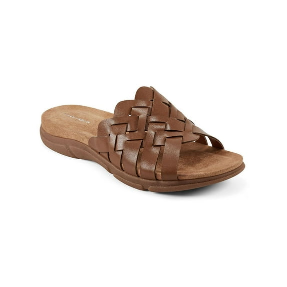 Easy Spirit Womens Marsha Woven Leather Wedge Sandals