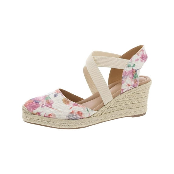 Easy Spirit Womens Meza 2 Metallic Espadrilles Wedge Sandals
