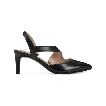 Easy Spirit Womens Recruit Leather Slip On Slingback Heels