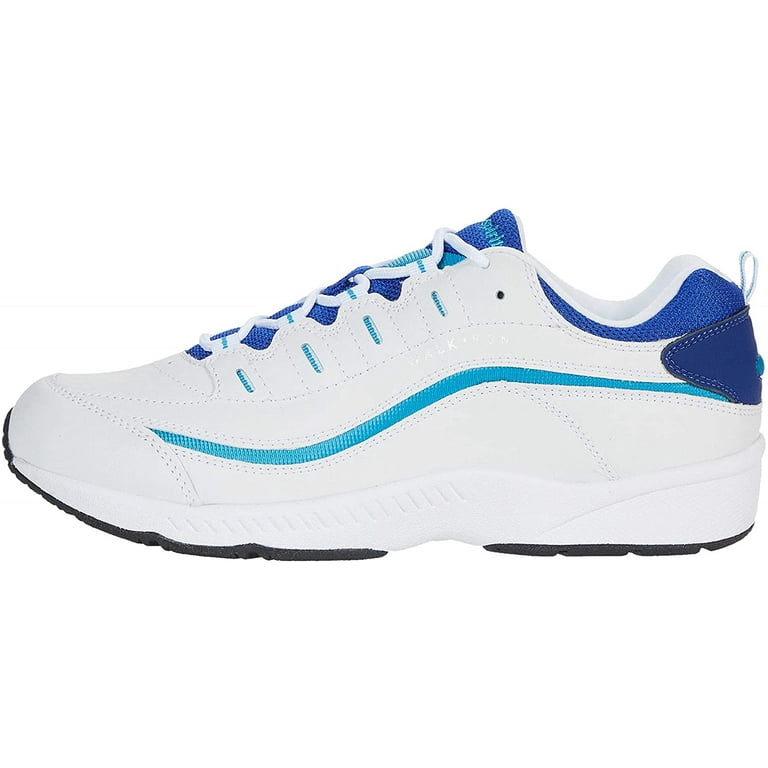 Easy Spirit Womens Romy Sneaker 10 Wide White 146/Blue - Walmart.com