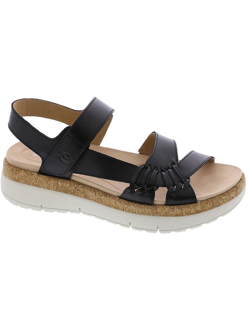 Easy Spirit Womens Seilena Leather Braided Slingback Sandals