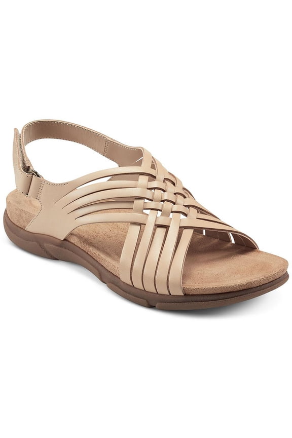 Womens Semar Leather Slingback Flat Sandals