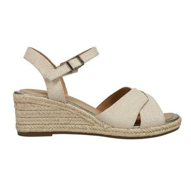 Easy Spirit Womens Shandra Espadrille Ankle Strap Wedge  Casual Shoes