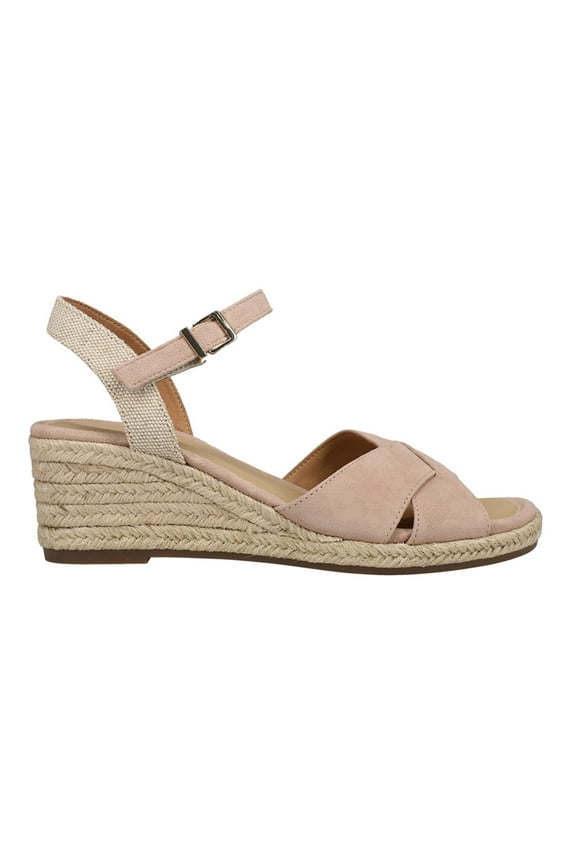Womens Shandra Espadrille Ankle Strap Wedge Casual Shoes