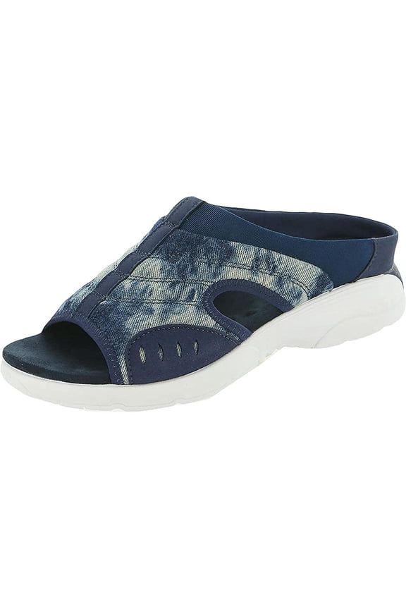 Womens Slide Sandal 6.5 X-Wide Dark Blue