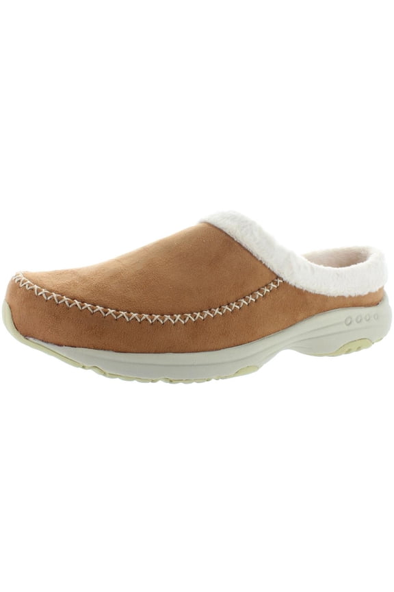 Womens Travel Slip 2 Faux Fur Slip On Mule Slippers