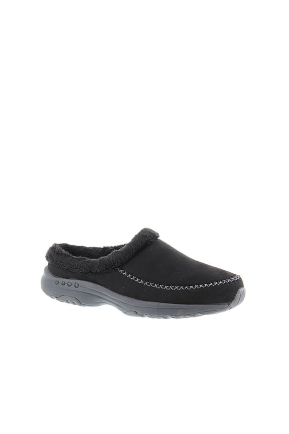 Womens Travel Slip Suede Closed Toe Slip On, Black, Size 10.0