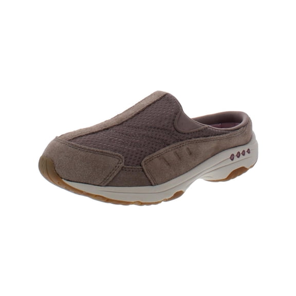 Easy Spirit Womens Travel Time 266 Suede Clogs Taupe 10 Extra Wide (E , WW)