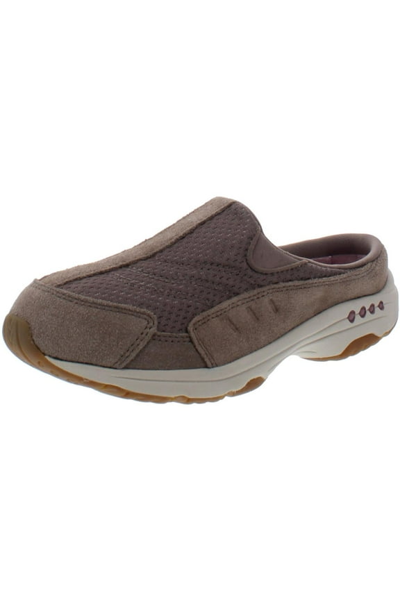 Womens Travel Time 266 Suede Clogs Taupe 10 Extra Wide (E+, WW)
