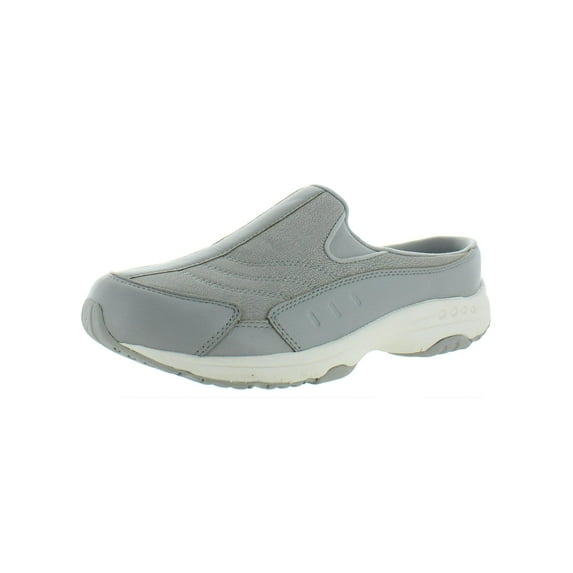 Easy Spirit Womens Travel Time Leather Slip On Mules Gray 11 Narrow (AA,N)