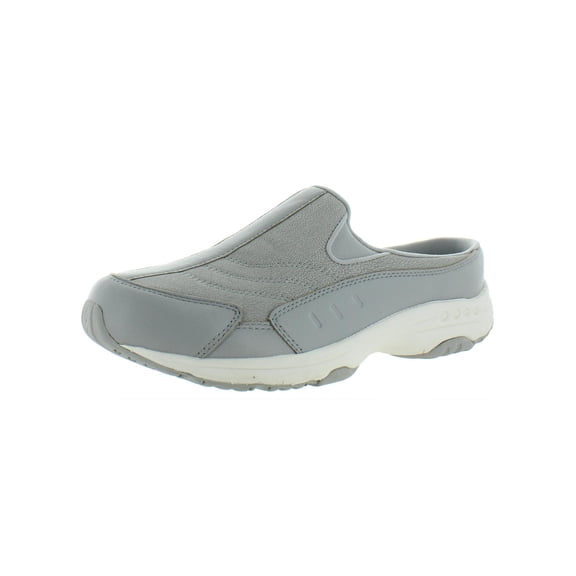 Easy Spirit Womens Travel Time Leather Slip On Mules Gray 9 Narrow (AA,N)