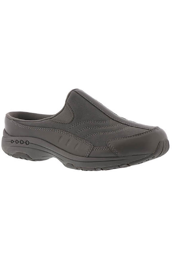 Womens Travel Time Leather Slip On Mules