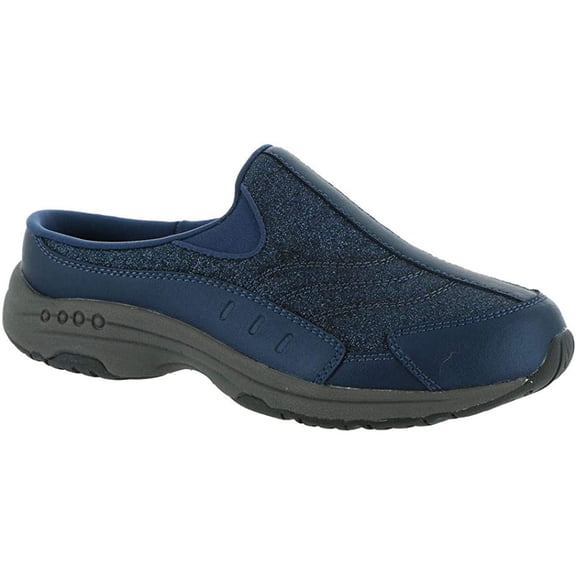 Easy Spirit Womens Traveltime Clog 12 Navy-glitter