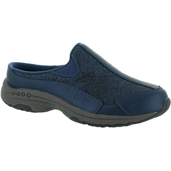 Easy Spirit Womens Traveltime Clog 6 X-Wide Navy-glitter