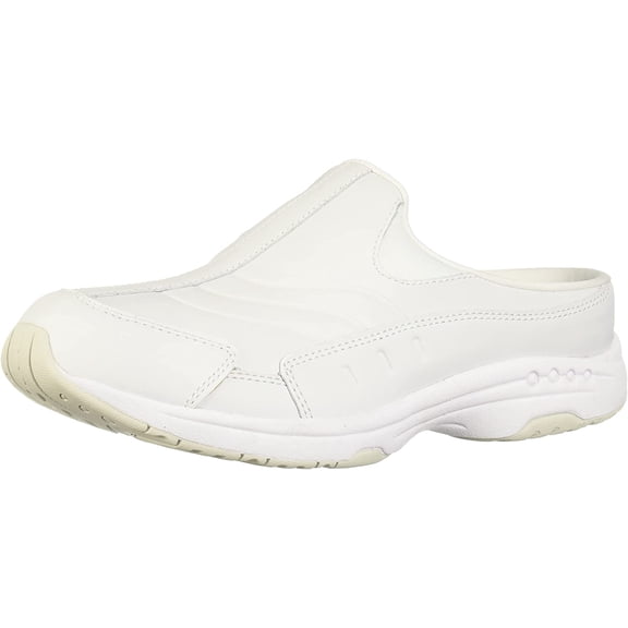 Easy Spirit Womens Traveltime Clog 9.5 X-Wide White Leather