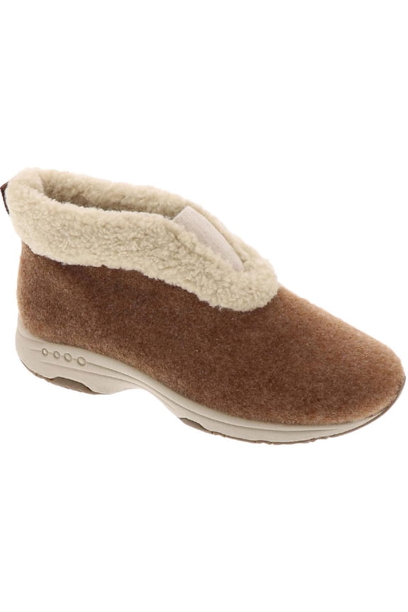 Womens Tree Pose 2 Faux Fur Slip On Slip-On Sneakers