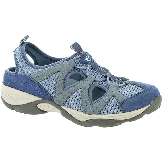 Easy Spirit Womens Walking Shoes 10 Wide Gray Blue
