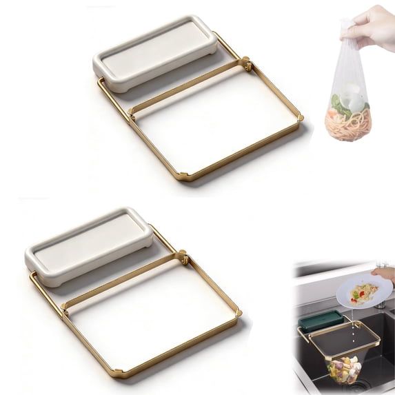 Easy Strainer for Sink, Kitchen Sink Strainer, Mesh Waste Rack for Sink with Filter Mesh Bags, 100 Pack Net (White*2pcs)