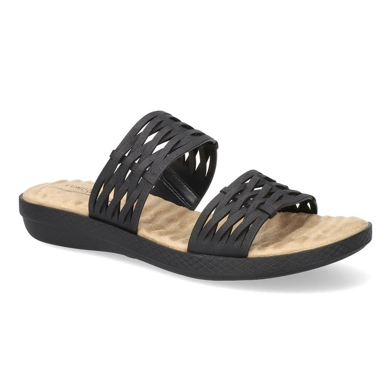 Easy Street Agata Women s Comfort Wave Slide Sandals Color Black Size 8.5 Walmart