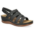 thumbnail image 1 of Easy Street Alexi Slingback Women's Wedge Sandals Color: Black Size: 8, 1 of 4