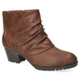 thumbnail image 1 of Easy Street Ambrose Women's Slouch Ankle Boots Color: Brown Distressed Size: 8.5 WIDE, 1 of 4