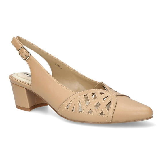 Easy Street Bizzy Women's Slingback Pumps Color: Beige Size: 7 WIDE