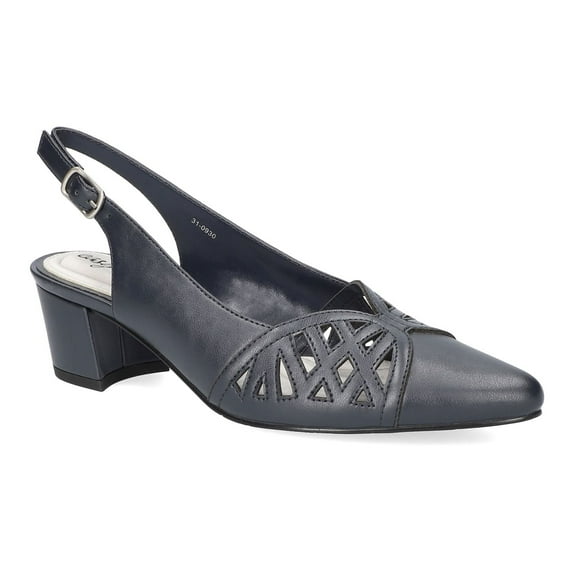 Easy Street Bizzy Women's Slingback Pumps Color: Navy Size: 10