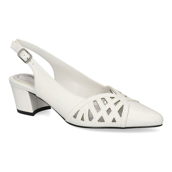 Easy Street Bizzy Women's Slingback Pumps Color: White Size: 7