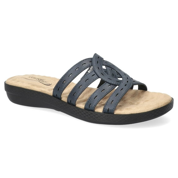 Easy Street Cammie Comfort Women's Slide Sandals Color: Navy Size: 7