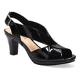 thumbnail image 1 of Easy Street Christy Women's Dress Sandals Color: Black Patent Size: 9 WIDE, 1 of 4