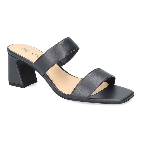 Easy Street Clovelle Women's Square Toe Block Heel Sandals Color: Navy Size: 7.5