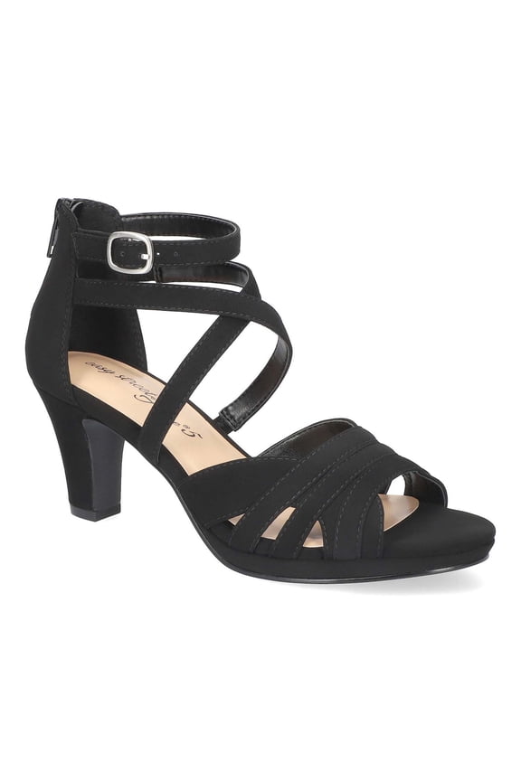 Crissa Women's Dress Sandals Color: Black Lamy Size: 8.5 WIDE